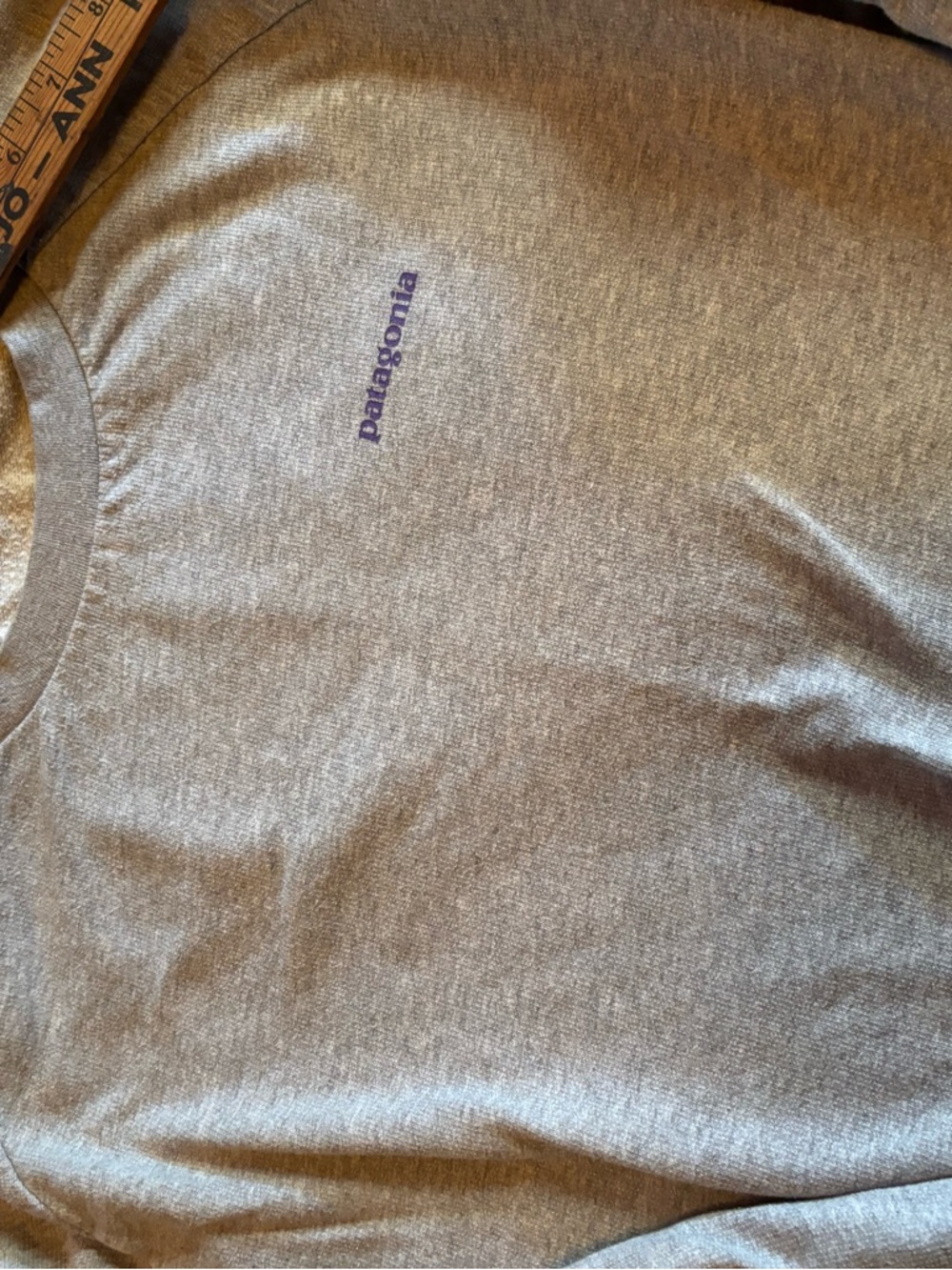 Patagonia organic cotton Men's Long-Sleeve Crewneck Shirt Gray - Picture 5 of 6